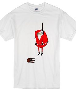 Santa-Claus-Hanging-Christmas-T-shirt