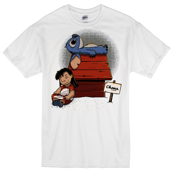 Stitch-Snoopy-parody-T-shirt