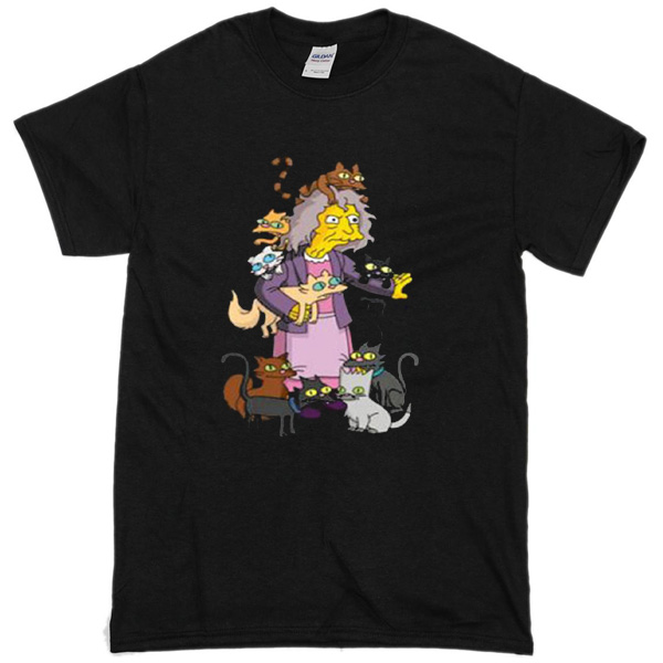 The-Simpsons-Crazy-Cat-Lady-T-Shirt