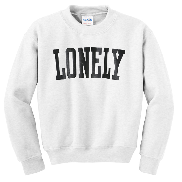 LONELY-white-Sweatshirt