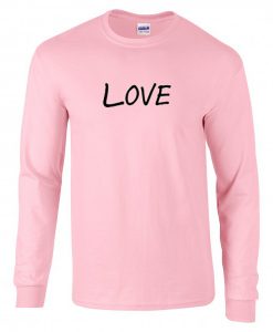 LOVE-light-Pink-Sweatshirt