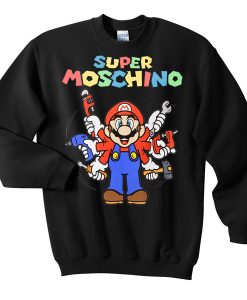 Super-Mario-Moschino-Black-Sweatshirt