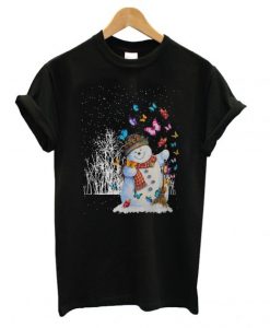 Christmas-snowman-and-butterflies-T-shirt-510x568