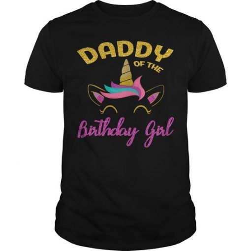 Daddy-Unicorn-Birthday-Girl-T-Shirt-FD2N