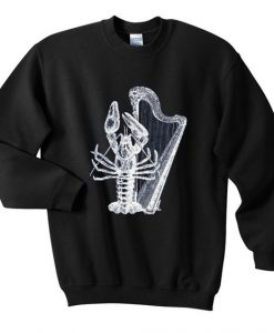 Lobster-Playing-Harp-Sweatshirt-EM22N