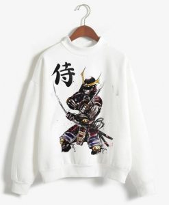 Samurai-Illustration-Folk-Sweatshirt-Fd4D