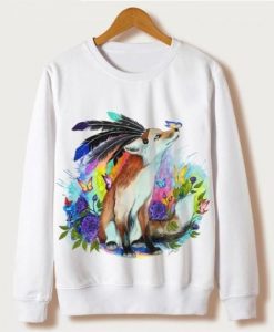 The-Fox-With-Butterfly-Sweatshirt-FD4D-510x510