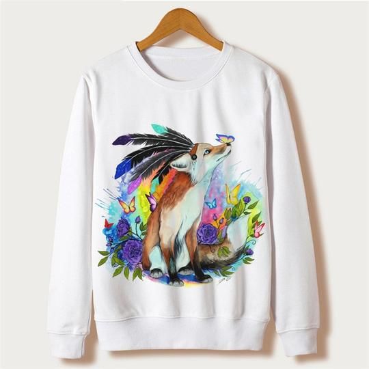 The-Fox-With-Butterfly-Sweatshirt-FD4D