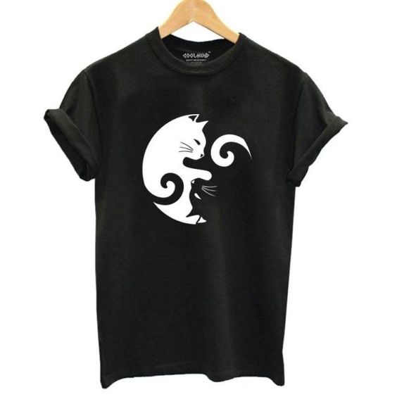 Yin-Yang-Cat-Design-T-Shirt-N9SR