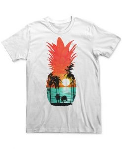pineapple-shaped-graphic-T-Shirt-FD13N