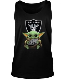 Baby Yoda Hug Oakland Raiders Shirt