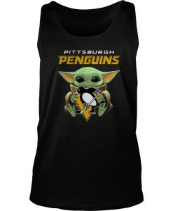 Baby Yoda Hug Pittsburgh Penguins Shirt