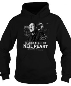 Legends Never Die Neil Peart Thank You For The Memories Shirt