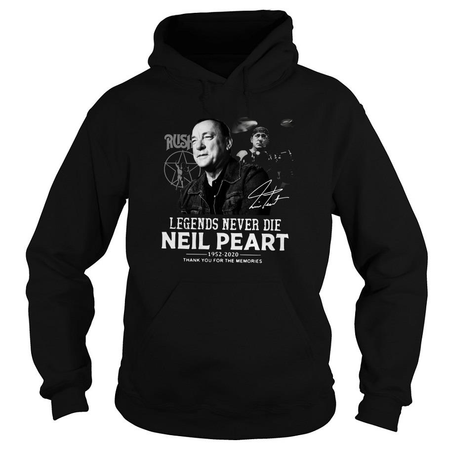 Legends Never Die Neil Peart Thank You For The Memories Shirt
