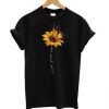 Sunflower-Butterfly-never-give-up-Tshirt