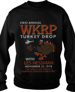First Annual WKRP Turkey Drop With Les Nessman shirt