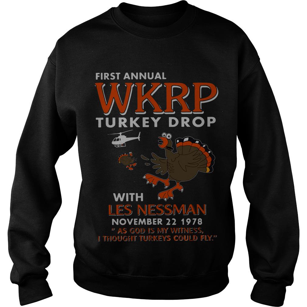 First Annual WKRP Turkey Drop With Les Nessman shirt