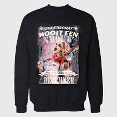 Harley-Quinn-Onderschat-Nooit-Een-Vrouw-Sweatshirt