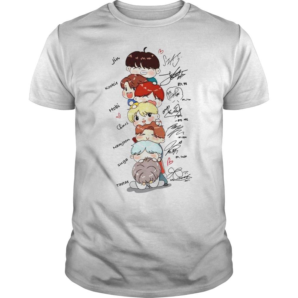 Shirt-bts-signature-cartoon-t-shirt