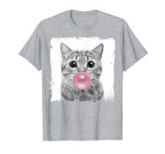 Blowing-Bubble-Cat-T-Shirt