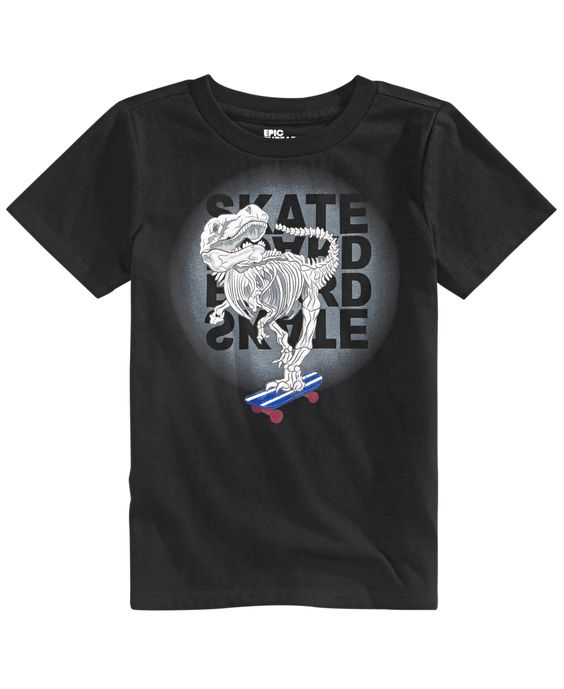 Dino-Skeleton-Skate-Tshirt