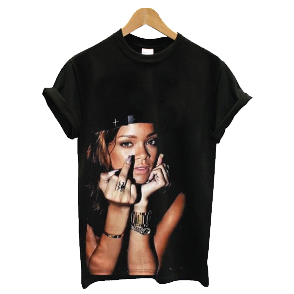 Rihanna-Middle-Finger-t-shirt