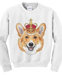 corgi-with-crown-sweatshirt