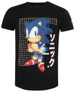 Sonic-The-Hedgehog-Pixels-T-Shirt