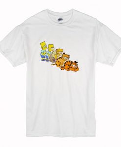 Bart-Simpson-And-Garfield-T-Shirt