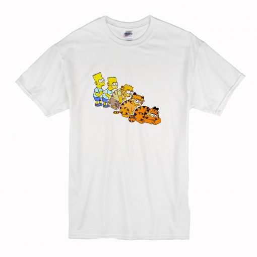 Bart-Simpson-And-Garfield-T-Shirt