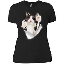 Reaching-Cat-Hand-T-Shirt