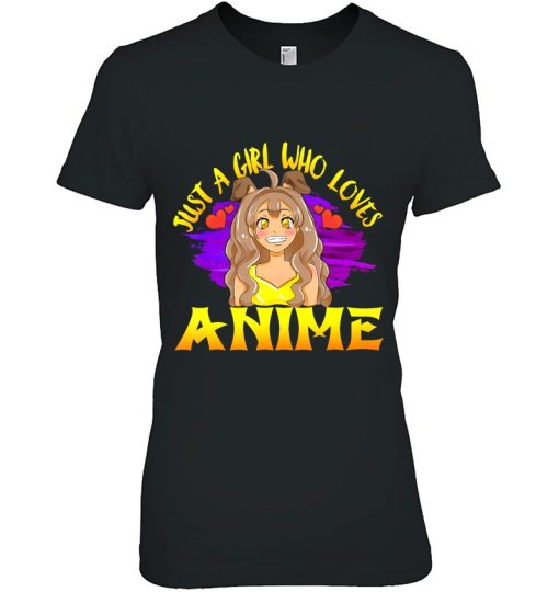 Just A Girl Who Loves Anime T Shirt 01