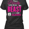 Beauty Beast Soccer Gilr T Shirt