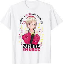 Just A Girl love Anime & Music 01 T Shirt