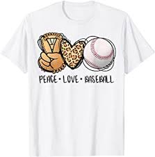 Peace Love Baseball T Shirt