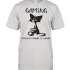 Gaming Black Cat T Shirt