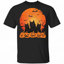 Halloween Black Cat T Shirt 01