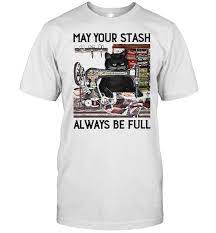 May Your Stash Black Cat T Shirt