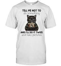 Tell Me Black Cat T Shirt