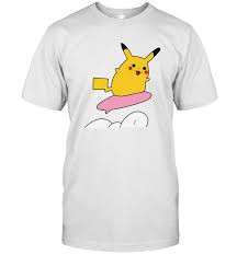 Surfing Pikachu Pokemon T Shirt