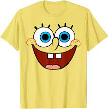 Large Smilling Face Spongbob T Shirt