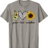 Peace Love And Sun Flower T Shirt