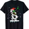 Snowman Soccer Football Tshirt