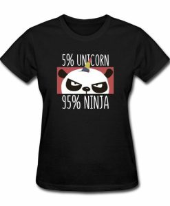 5% Unicorn 95% Ninja Kungfu Panda Tshirt