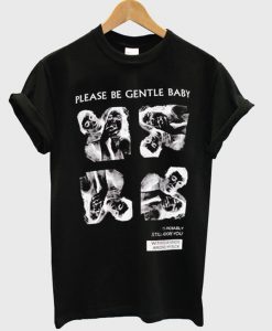 Please-Be-Gentle-Baby-Black-T-Shirt