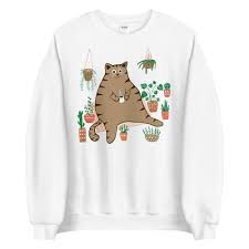 Brown Cute Cat Sweatshirt