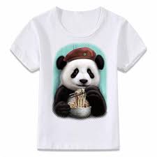 Eating Noodles Panda Tshirt